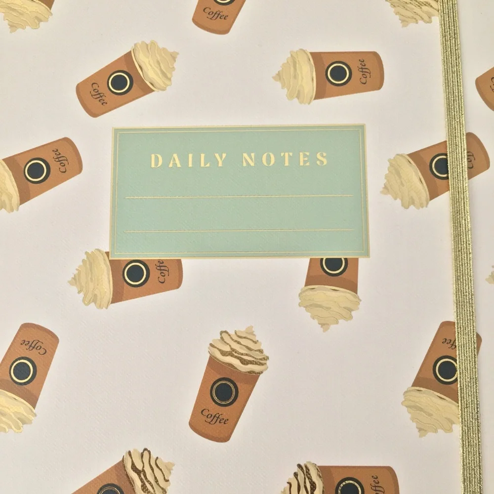 Coffee-Themed Spiral Notebook